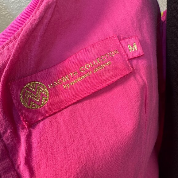 Macbeth Collection Size M Pink Sleeveless Dress With Pineapple Print - Picture 4 of 9